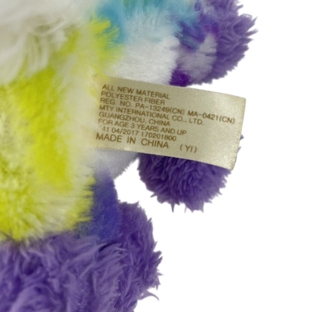MTY International Unicorn 8”‎ Plush Pastel Rainbow Pink Glitter Eyes Stuffed Toy - Picture 7 of 8